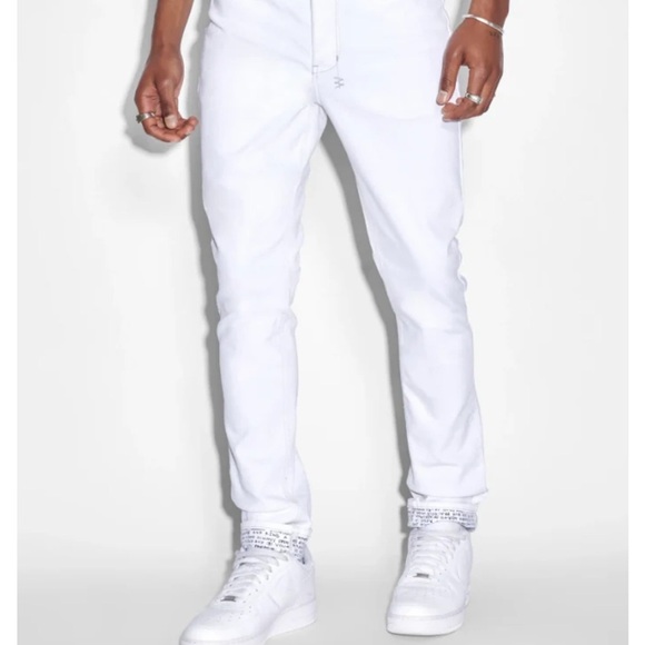 KSUBI Chitch Whitenoise Jean Button Fly T box White Mens Stretch Sz 32 NEW - Picture 3 of 16